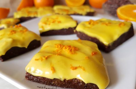 RAW CHOCOLATE ORANGE FROSTED BAOBAB BROWNIES